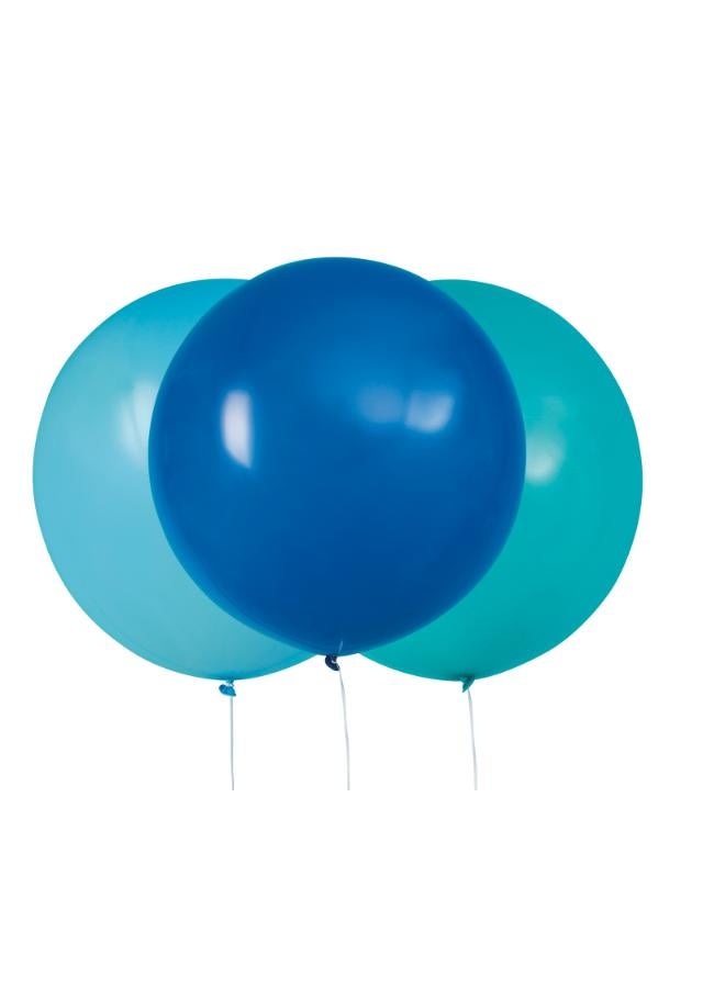 Unique Big Latex Teal & Blue Balloons - Image 1