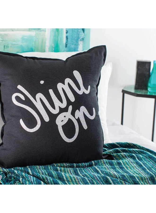 Cricut Glitter Iron On Vinyl Sheets 12"x19" Diy Supplies Htv Rolls - Black - Image 2