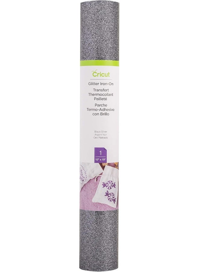Cricut Glitter Iron On Vinyl Sheets 12"x19" Diy Supplies Htv Rolls - Black - Image 4