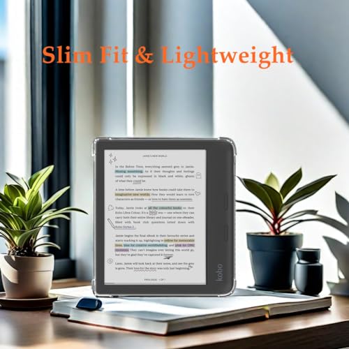 Zcooooool Case for Kobo Libra Colour/Kobo Libra 2 eReader Case 7 inch Reinforced Corners Cover/Libra Colour Case/Libra 2 Case, Transparent - Image 3