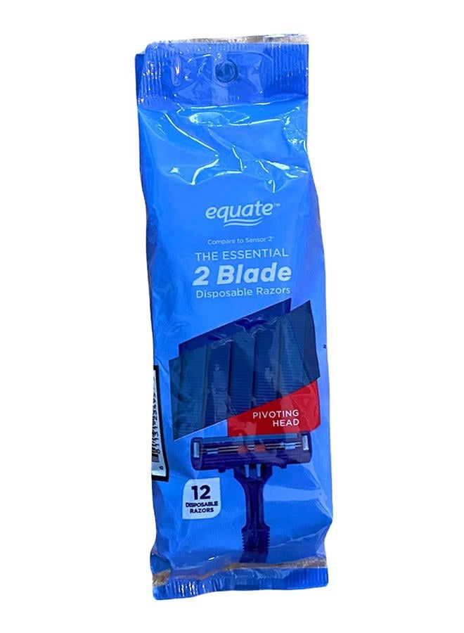 Equate Twin Blade Plus Disposable Razors, 12ct, by Equate, Compare to Good News