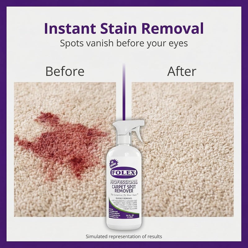 Folex Professional Carpet Spot Remover, 34oz - Image 1