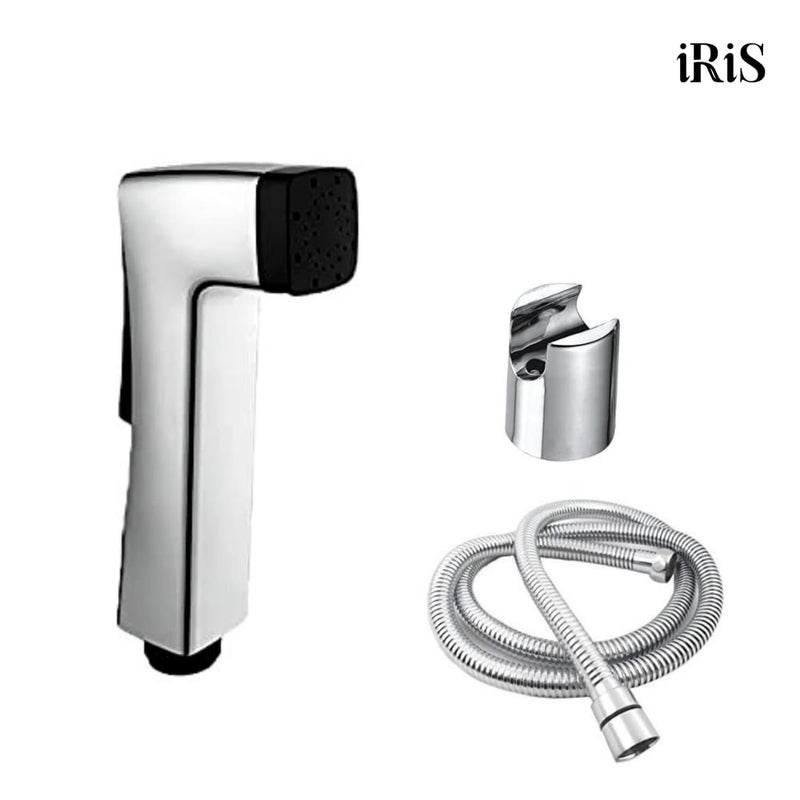 iRiS Health Faucet Toilet Sprayer with Hose Pipe and Wall Hook, Stainless Steel Bathroom Personal Hygiene Handheld Bidet Sprayer Set/Toilet Health Faucet Sprayer/Jet Spray for Bathroom Wall Mounted - Image 4