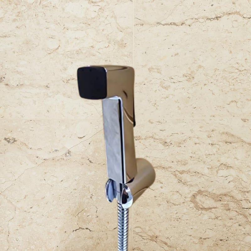 iRiS Health Faucet Toilet Sprayer with Hose Pipe and Wall Hook, Stainless Steel Bathroom Personal Hygiene Handheld Bidet Sprayer Set/Toilet Health Faucet Sprayer/Jet Spray for Bathroom Wall Mounted - Image 2