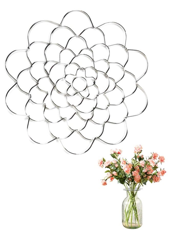 Stainless Steel Flower Grid Holder Vase Bouquet Fixing Arrangement Tool - Image 1