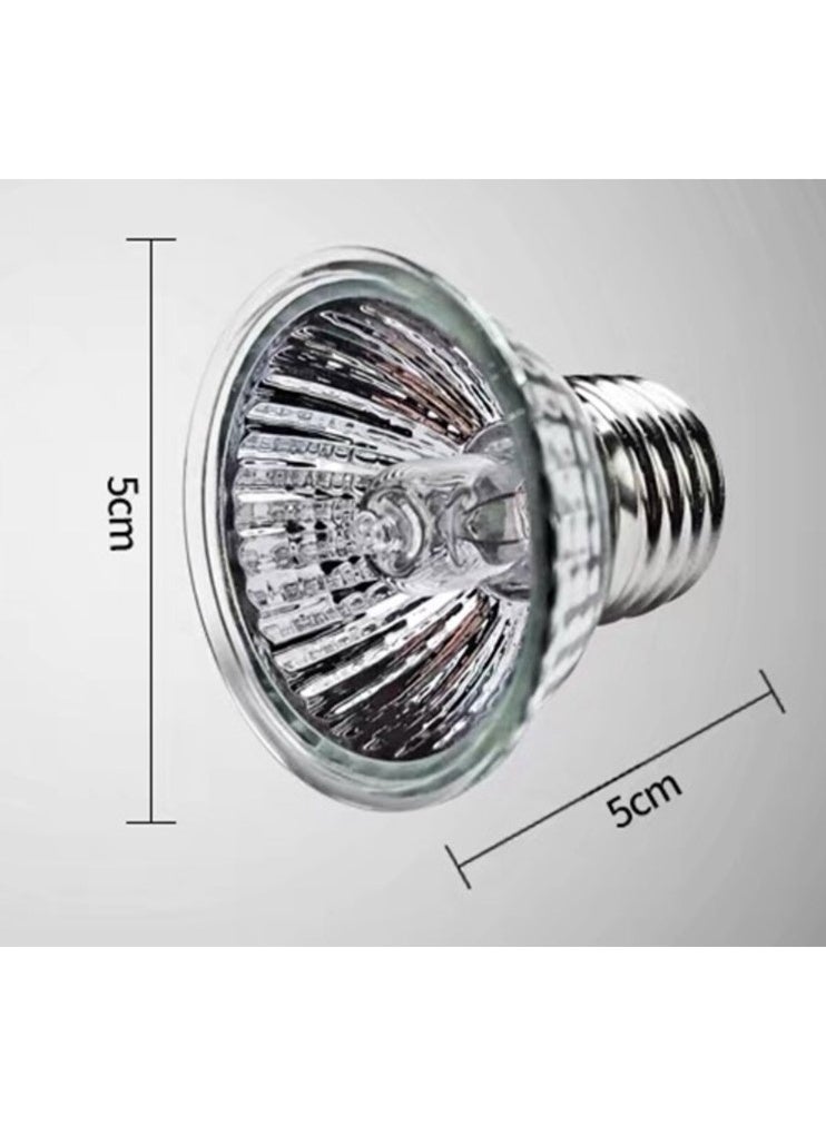 مصباح حراري بقوة 50 واط مزود بضوء 3.0 UVB للتشمس للزواحف والسحالي والثعابين والسلاحف وأحواض السمك - Image 2