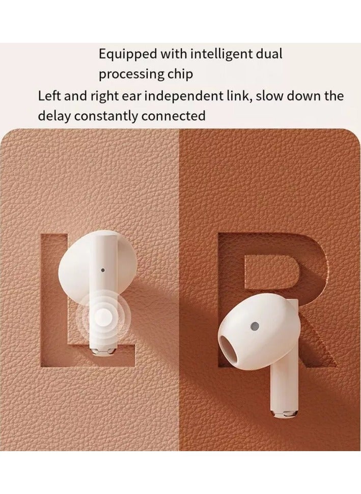 Retro Q86 Retro Camera Bluetooth Headset – Half In-Ear, ENC Noise Cancelling, Bluetooth 5.4 (White) - Image 4