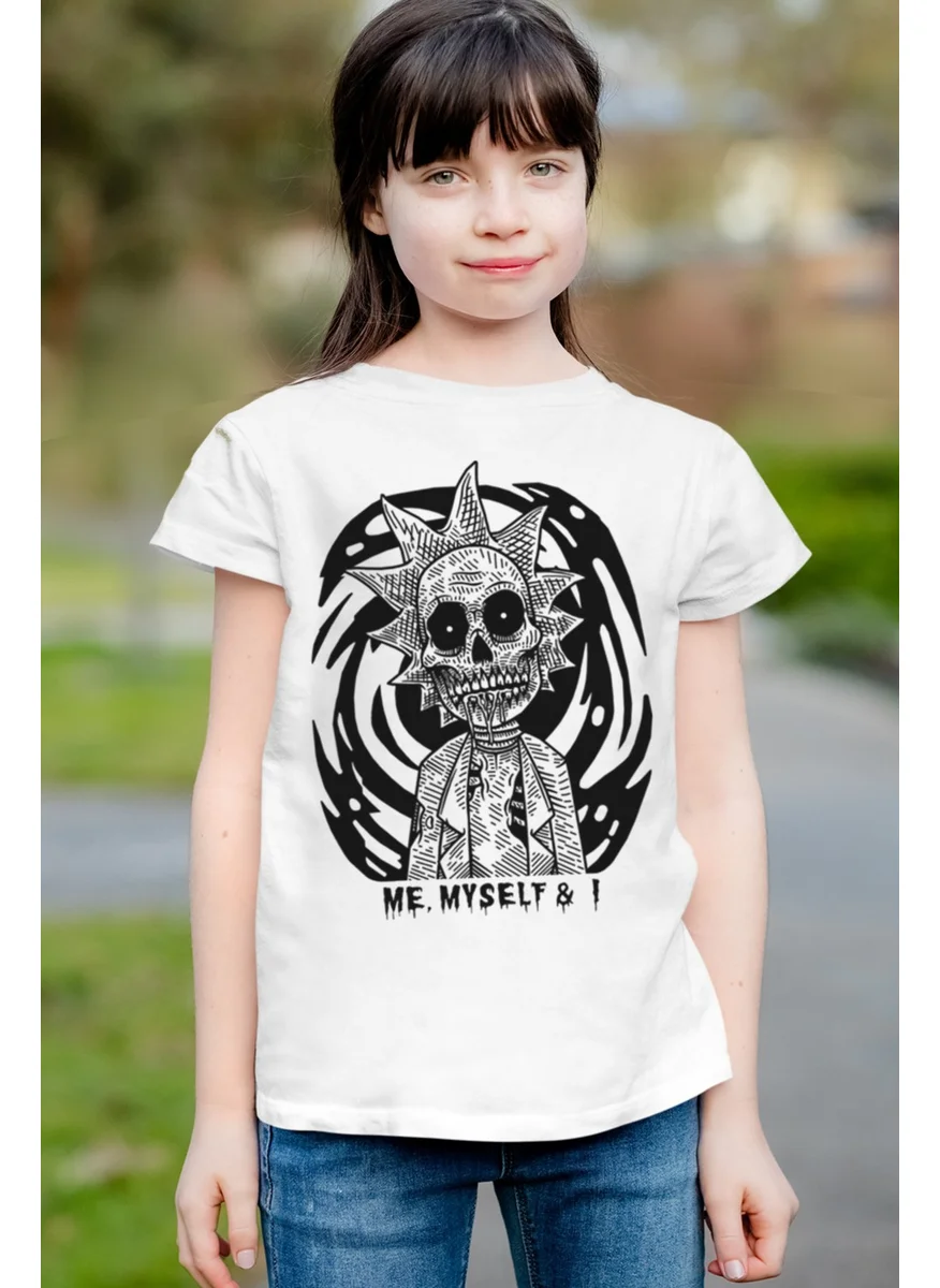 Rock&Roll Zombie Rik White Short Sleeve Girls T-Shirt