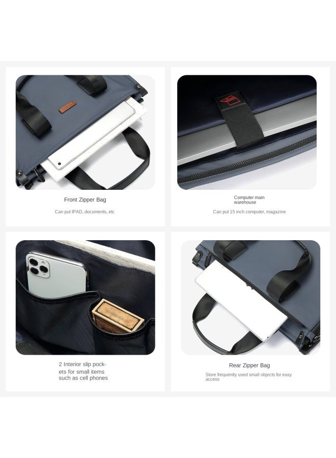 جولف حقيبة رجال للأعمال الكاجوال، حقيبة كمبيوتر محمول، حقيبة كروس بودي مينيماليست، حقيبة تنقل وسفر، حقيبة كتف، حقيبة رجال - Image 4