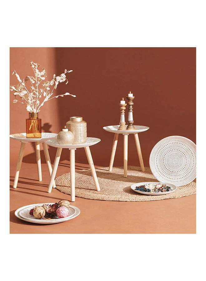 Home Box Zyla MDF Accent Table 40x40x34 cm