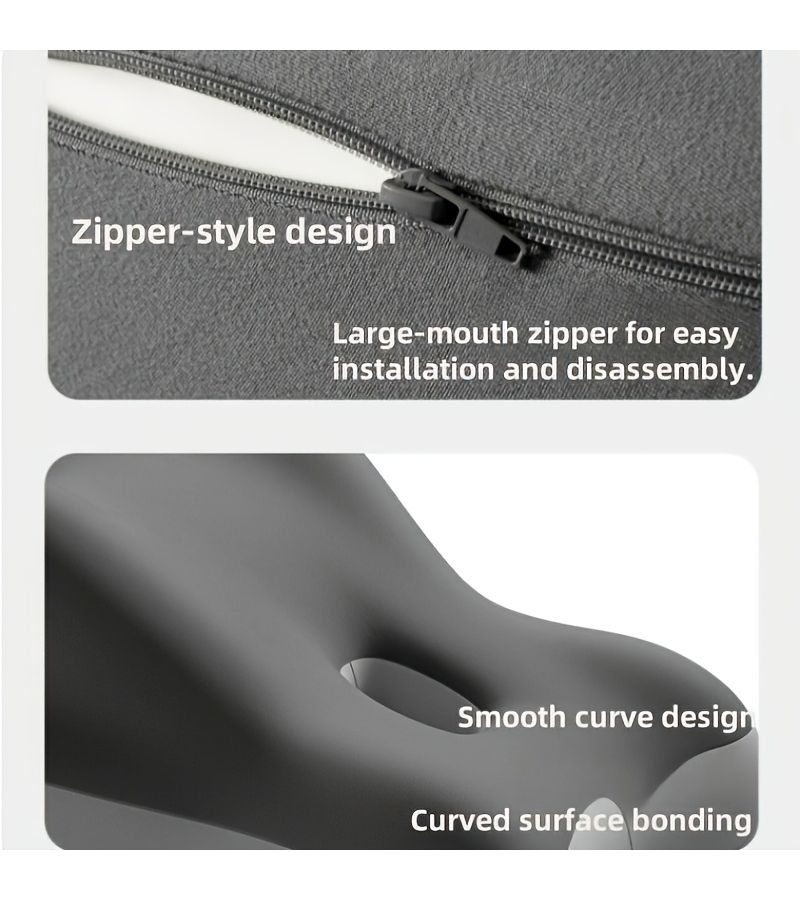 Pure Gray Versatile Pillow For Bed Use Leg Support Padded Semi Reclining Backrest Sofa Cushion And Head Support - Image 4