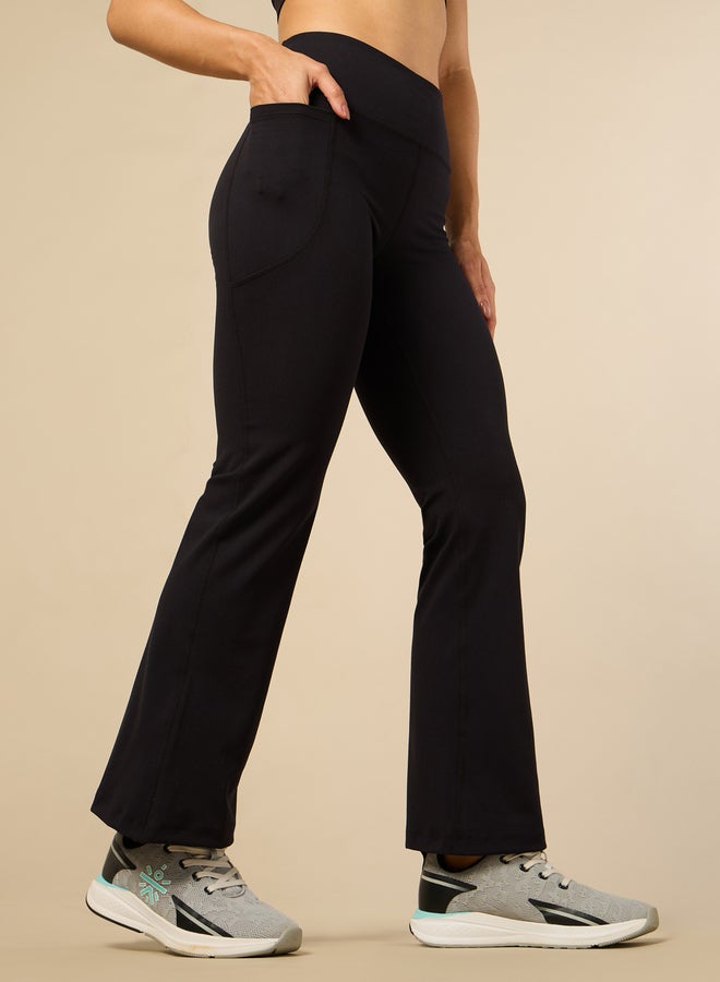 Cult Women Black Performance Flare Pants - Image 1