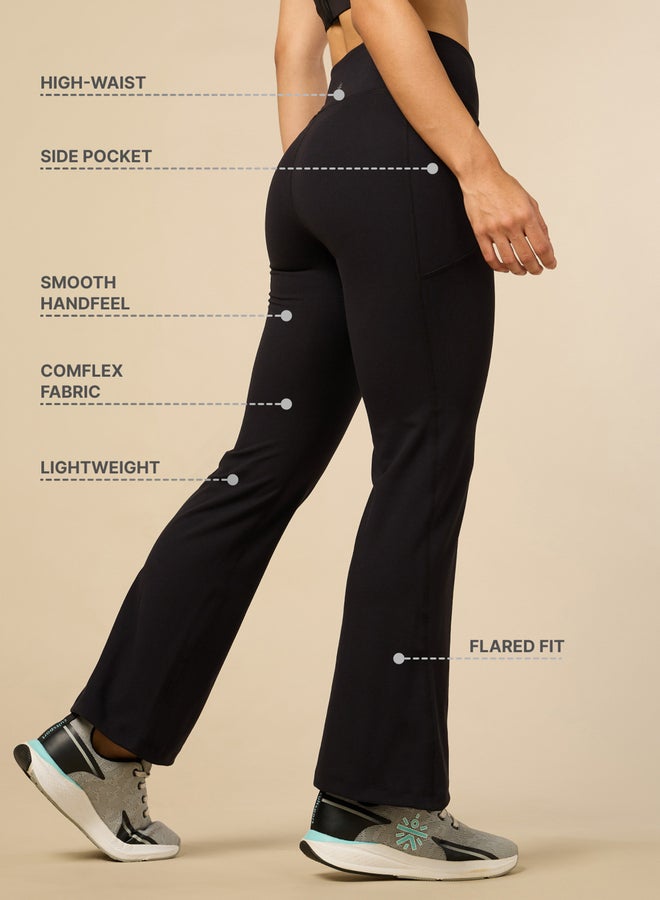 Cult Women Black Performance Flare Pants - Image 5