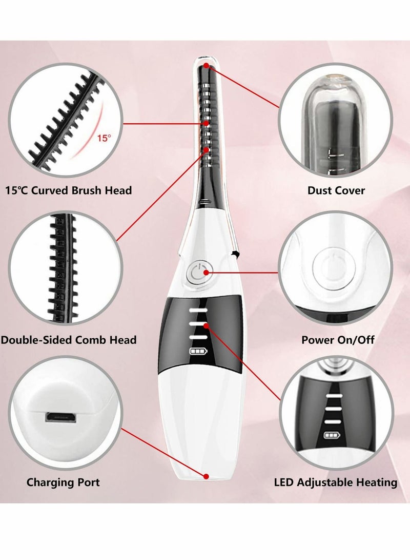 Excefore Heated Eyelash Curler, USB Rechargeable Electric Eyelash Curler - Image 3