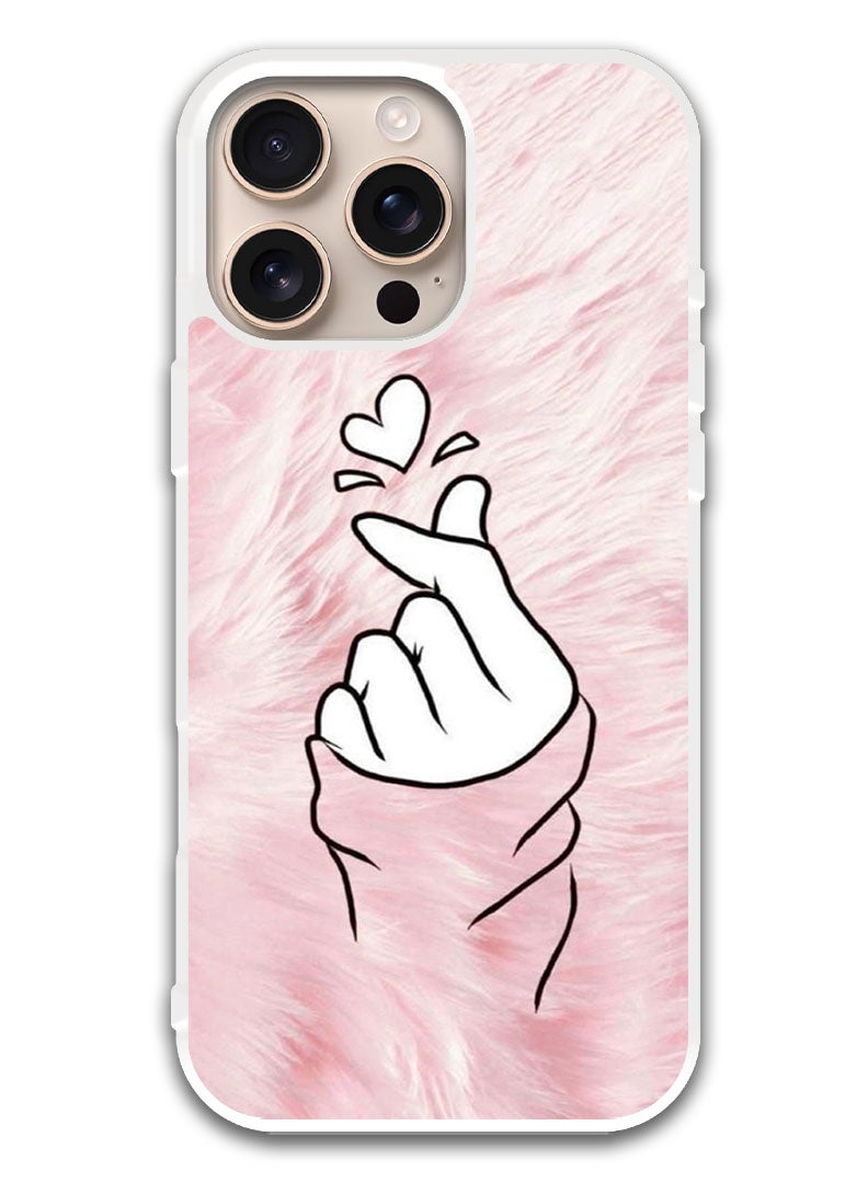 Theodor Protective Case Cover For APPLE IPHONE 16 Pro Max Snap Love Pink (White Bumper) - Image 1