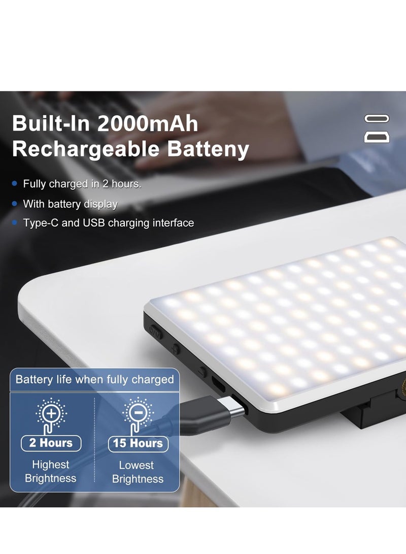 للمستقبل أضواء للتصوير الفوتوغرافي، مصباح فيديو led، لوحة إضاءة محمولة للكاميرا، 3 تأثير إضاءة قابل لإعادة الشحن، إضاءة LED قابلة لإعادة الشحن للتصوير الفوتوغرافي, مؤتمر فيديو، TikTok ،Youtube - Image 3