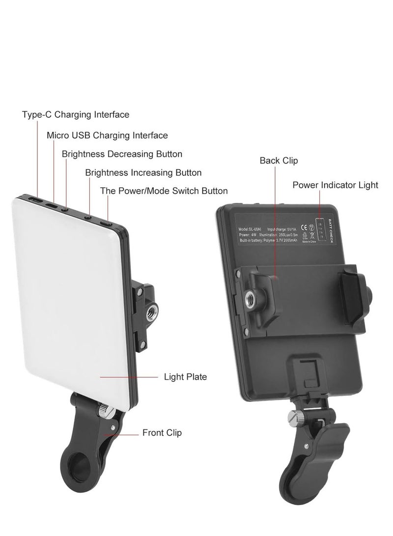للمستقبل أضواء للتصوير الفوتوغرافي، مصباح فيديو led، لوحة إضاءة محمولة للكاميرا، 3 تأثير إضاءة قابل لإعادة الشحن، إضاءة LED قابلة لإعادة الشحن للتصوير الفوتوغرافي, مؤتمر فيديو، TikTok ،Youtube - Image 4