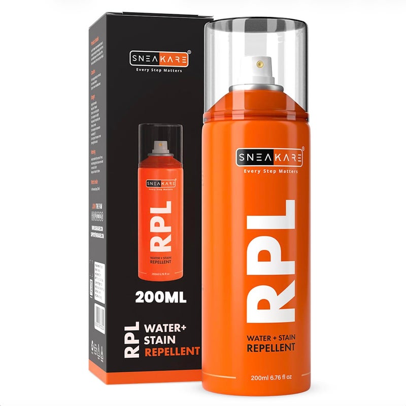 SNEAKARE RPL Water + Stain Repellent Shoe Protector Spray - Creates Stain & Water Barrier on Shoes - Highly Effective Water Repellent Spray for Sneakers & Leather, Nubuck, Suede & Canvas Shoes - 200ml - Image 1