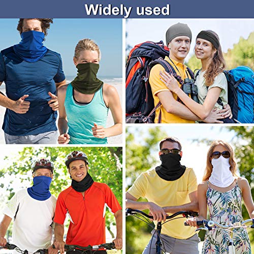 Geyoga 6 Pieces Ski Mask for Men Neck Gaiters Scarf Face Covering Balaclava Winter Cycling Running Fishing Masks Windproof Bandana (Green, Gray, Black, Riyal Blue, White, Dark Gray,6 Pieces) - Image 3