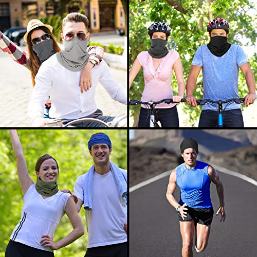 Geyoga 6 Pieces Ski Mask for Men Neck Gaiters Scarf Face Covering Balaclava Winter Cycling Running Fishing Masks Windproof Bandana (Green, Gray, Black, Riyal Blue, White, Dark Gray,6 Pieces) - Image 4