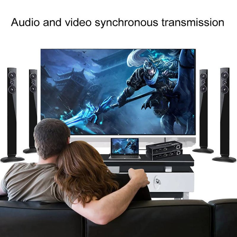 Tobo HDMI KVM Extender Cat5e/6 Rj45 60M USB HDMI KVM Switch Extension Sharing USB Mouse Keyboard Loop IR Compatible with PS-3 PS-4 X-box PC TV-TD-553H. - Image 4