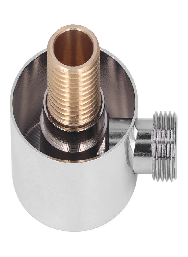 Shower Adapter Brass Construction Chrome Plated G1/2 Wall Mounted Easy Installation Round Shower Hose Connector - Image 2