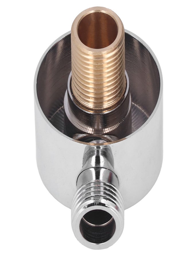 Shower Adapter Brass Construction Chrome Plated G1/2 Wall Mounted Easy Installation Round Shower Hose Connector - Image 4