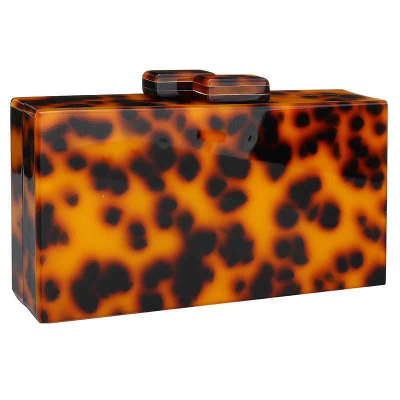EROUGE EROGE Acrylic Clutch Purse Perspex Box Colorful Geometric Design Handbags for Women - Image 1