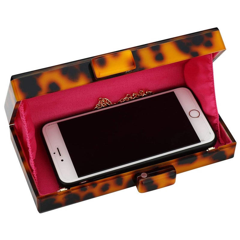 EROUGE EROGE Acrylic Clutch Purse Perspex Box Colorful Geometric Design Handbags for Women - Image 5