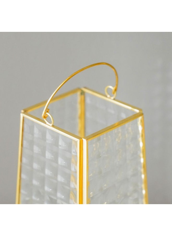DANUBE HOME Serengeti Lantern Perfect for Home Decor Living Room Parties Events Tabletop Indoors Outdoors Decorating Perfect for Celebrations Gold 10X10X22.4Cm  - Image 2