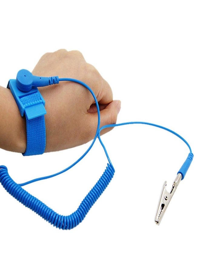 Mobudy Antistatic Wrist Strap，Adjustable ESD Wristband Bracelet with Grounding Wire Alligator Clip - for Working on Sensitive Electronic Devices, Blue-4, 5 cm x 4 cm x 1 cm - Image 5
