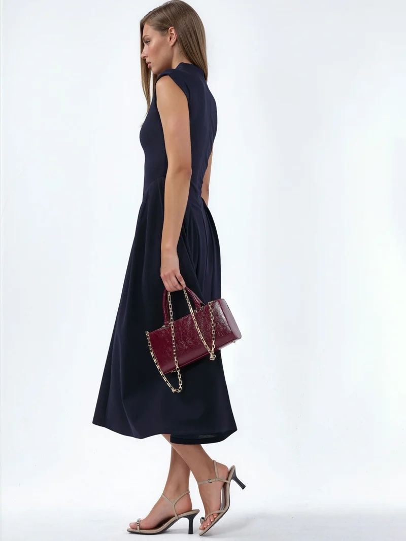 Busem BUSEM Textured Paneled Midi Dress