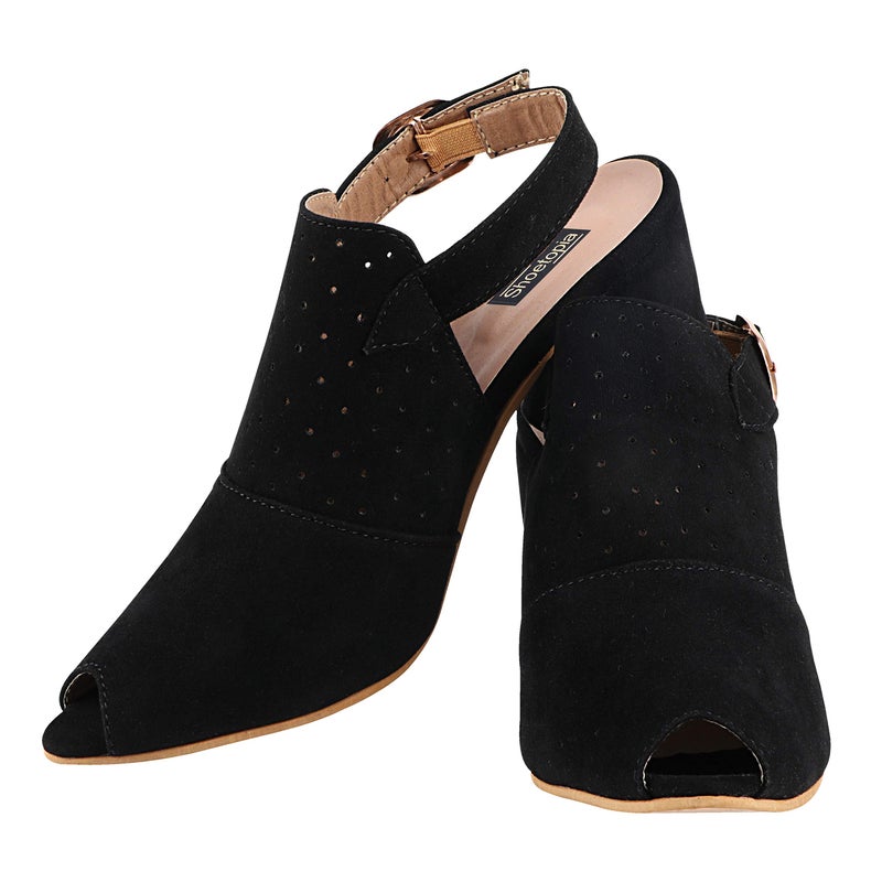 Shoetopia صندل نسائي بكعب كتلة مع فتحة أصابع وكعب كاحل من دو باهي، - Image 3