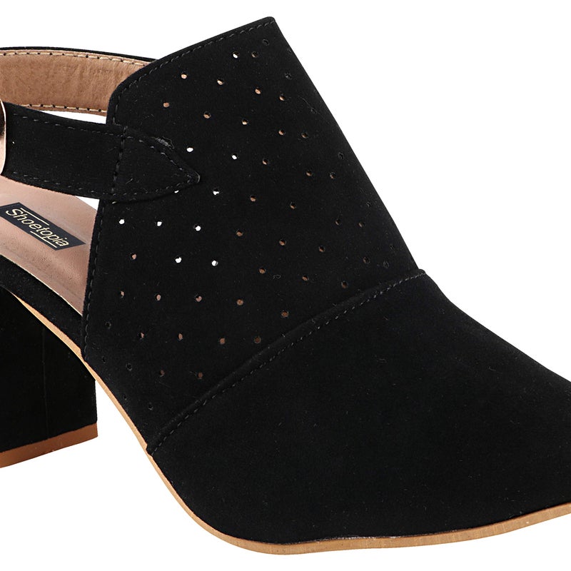 Shoetopia صندل نسائي بكعب كتلة مع فتحة أصابع وكعب كاحل من دو باهي، - Image 5