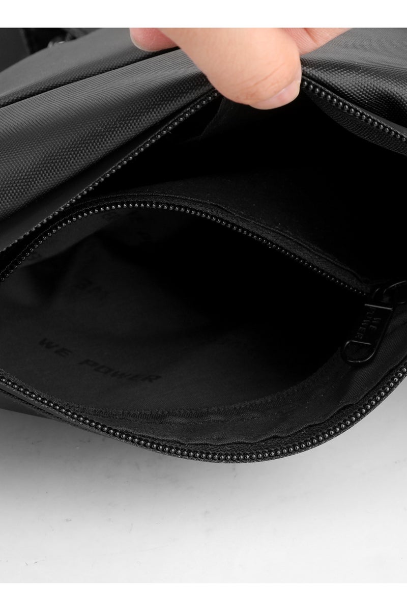 HAOSHUAI Versatile Sling Bag for Men & Women, Large Capacity Crossbody Bag with Dedicated Camera & A4 Magazine Compartment, Water-Resistant Nylon for Everyday Carry. This innovative sling bag is designed to hold an A4 magazine, tablet, daily essentials, and features specialized sections for cameras, lenses, and electronics for maximum organization. Perfect for photographers, commuters, and travelers seeking a durable and functional bag. The sturdy construction, adjustable strap, and lightweight build ensure all-day comfort during urban adventures, office commutes, and outdoor explorations. Combines a sleek, modern style with practical functionality. An essential accessory for professionals, students, and anyone with an active lifestyle. Key features include easy-access compartments, protective padding for gadgets, and reliable performance in all weather conditions. Discover the perfect blend of efficiency, durability, and contemporary design for your daily journeys. Ideal as a tech organizer ba - Image 5