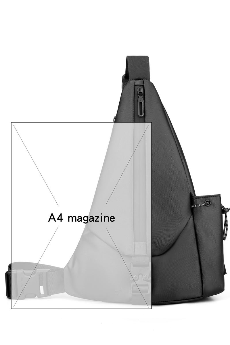 HAOSHUAI Versatile Sling Bag for Men & Women, Large Capacity Crossbody Bag with Dedicated Camera & A4 Magazine Compartment, Water-Resistant Nylon for Everyday Carry. This innovative sling bag is designed to hold an A4 magazine, tablet, daily essentials, and features specialized sections for cameras, lenses, and electronics for maximum organization. Perfect for photographers, commuters, and travelers seeking a durable and functional bag. The sturdy construction, adjustable strap, and lightweight build ensure all-day comfort during urban adventures, office commutes, and outdoor explorations. Combines a sleek, modern style with practical functionality. An essential accessory for professionals, students, and anyone with an active lifestyle. Key features include easy-access compartments, protective padding for gadgets, and reliable performance in all weather conditions. Discover the perfect blend of efficiency, durability, and contemporary design for your daily journeys. Ideal as a tech organizer ba - Image 2