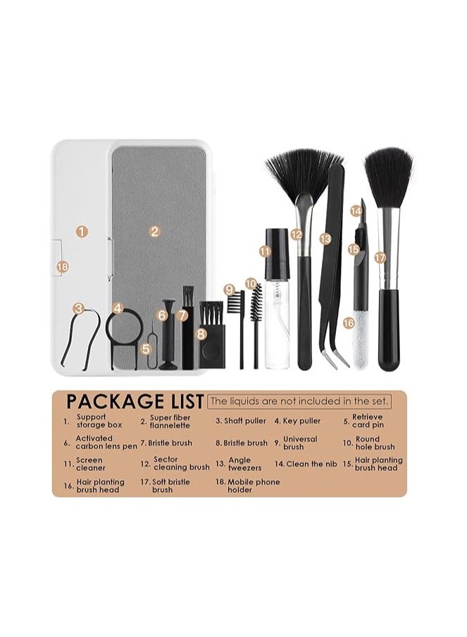 سيمبيك طقم تنظيف إلكتروني، لوحة مفاتيح، كمبيوتر محمول، هاتف، شاشة كمبيوتر، منظف كاميرا، أسود، بلاستيك، كربون، رقم القطعة: 92HCK1-B - Image 2