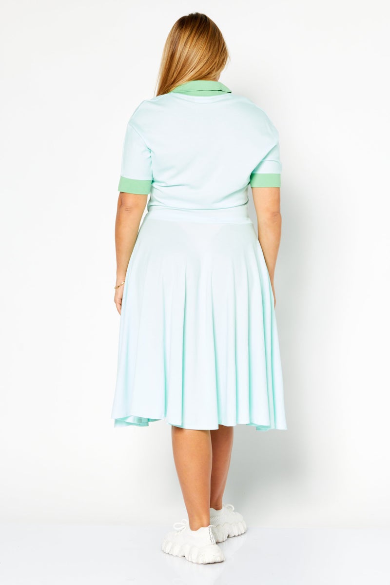 LACOSTE Women Embroidered Logo Short Sleeve Midi Polo Dress, Multicolor - Image 3