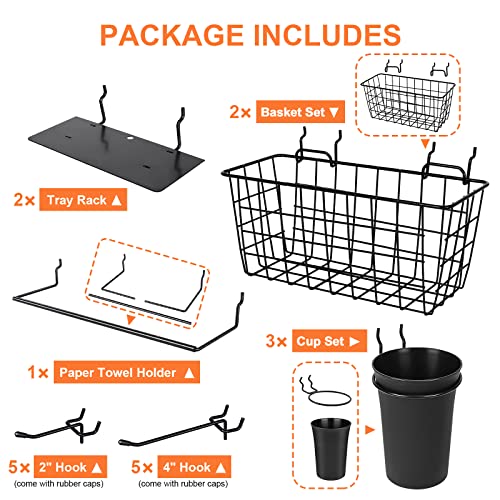 G.CORE Pegboard Organizer Accessories 18 Pack, Peg Board Hooks Assortment Organizer Accessory, Various Tools Storage Arrange System Kit for Garage Craft Workshop Workbench Hobby Office - Image 3