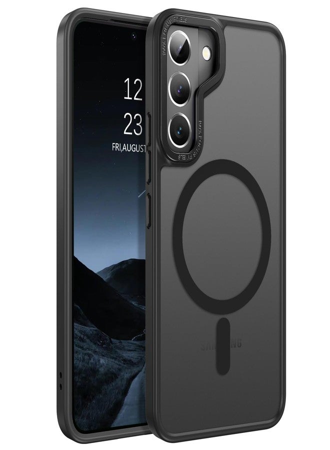 بنتوبين جراب BENTOBEN لهاتف سامسونج جالاكسي S22، جراب مغناطيسي S22 [متوافق مع MagSafe]، غطاء حماية شفاف غير لامع رفيع مقاوم للصدمات للرجال والنساء لهاتف سامسونج S22 بشاشة 6.1 بوصة، أسود - Image 1