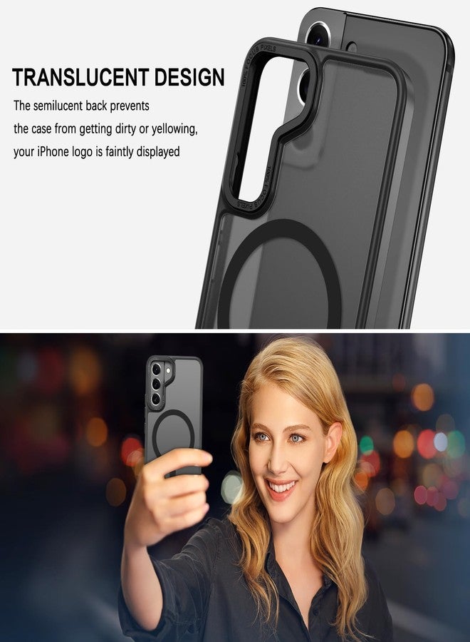 بنتوبين جراب BENTOBEN لهاتف سامسونج جالاكسي S22، جراب مغناطيسي S22 [متوافق مع MagSafe]، غطاء حماية شفاف غير لامع رفيع مقاوم للصدمات للرجال والنساء لهاتف سامسونج S22 بشاشة 6.1 بوصة، أسود - Image 4