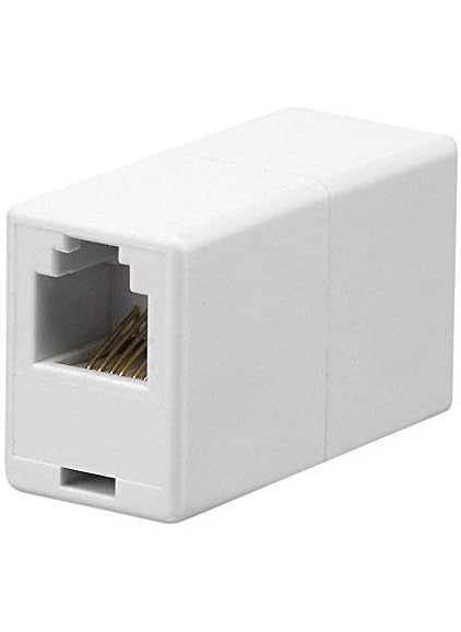 iMBAPrice iMBAPrice RJ12RJ11 6P6C White Straight Telephone Inline Coupler for Directly Connect Two Telephone Cords and More 5Pack  - Image 2