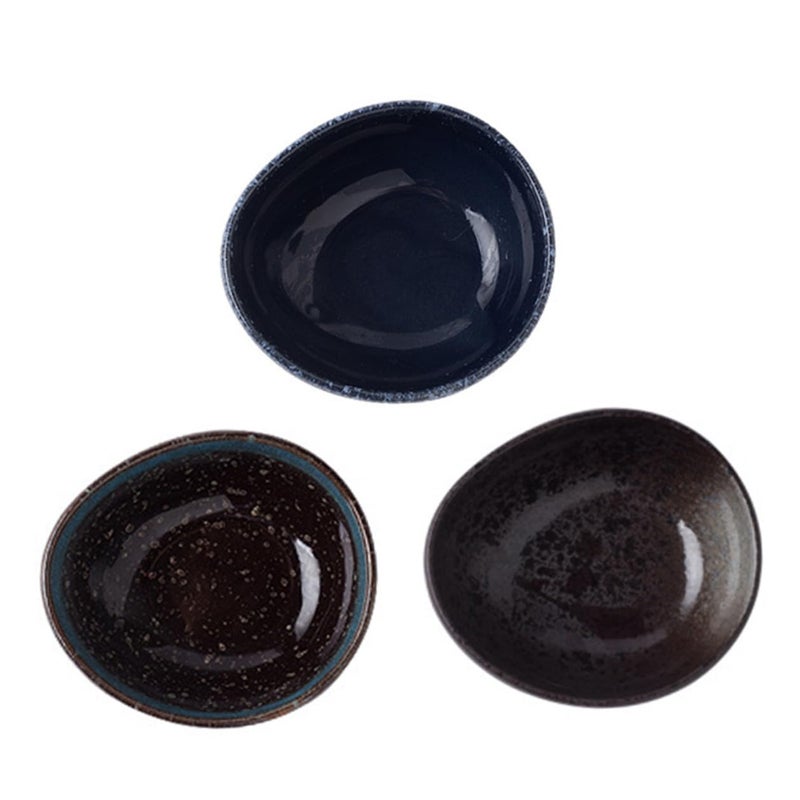 3Pcs Large Ceramic Japanese Style Ramen Soup Bowls 300ml Tableware Set Random Color - Image 2