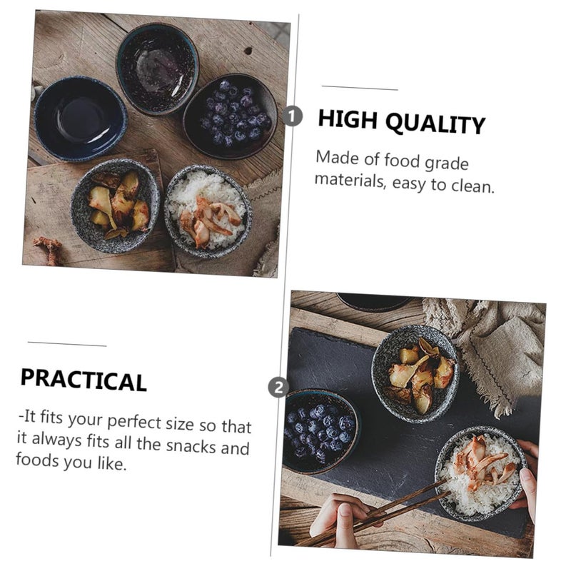 3Pcs Large Ceramic Japanese Style Ramen Soup Bowls 300ml Tableware Set Random Color - Image 4