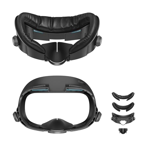 AMVR FC3 Upgraded Face Cover Pad Facial Interface Compatible with Meta/Oculus Quest 3 Accessories, with Knob Adjustable, NOT Compatible with Meta Quest 3S - Image 1