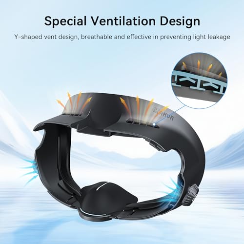 AMVR FC3 Upgraded Face Cover Pad Facial Interface Compatible with Meta/Oculus Quest 3 Accessories, with Knob Adjustable, NOT Compatible with Meta Quest 3S - Image 5