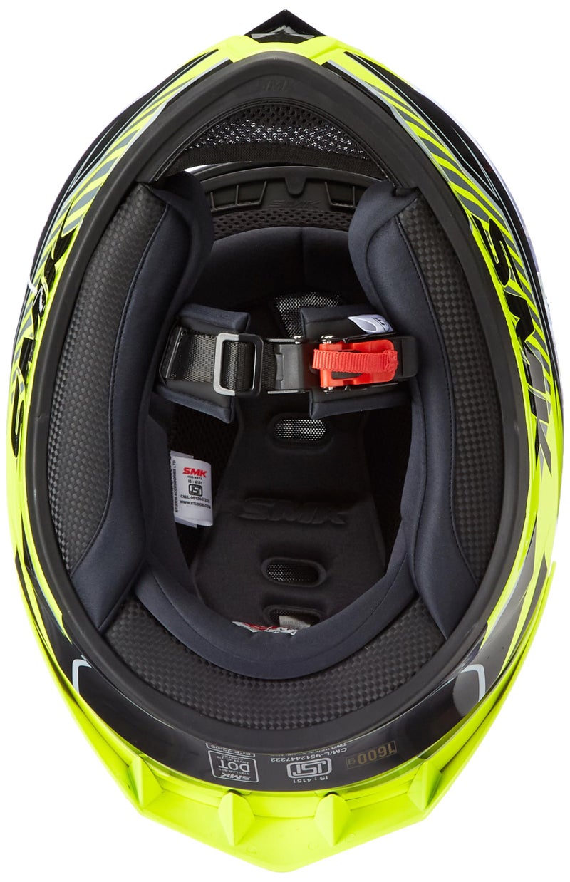 SMK Helmets SMK Stellar Sports Adox Helmet ISI, DOT & Ece-06 Certified Full Face Helmet - Image 3