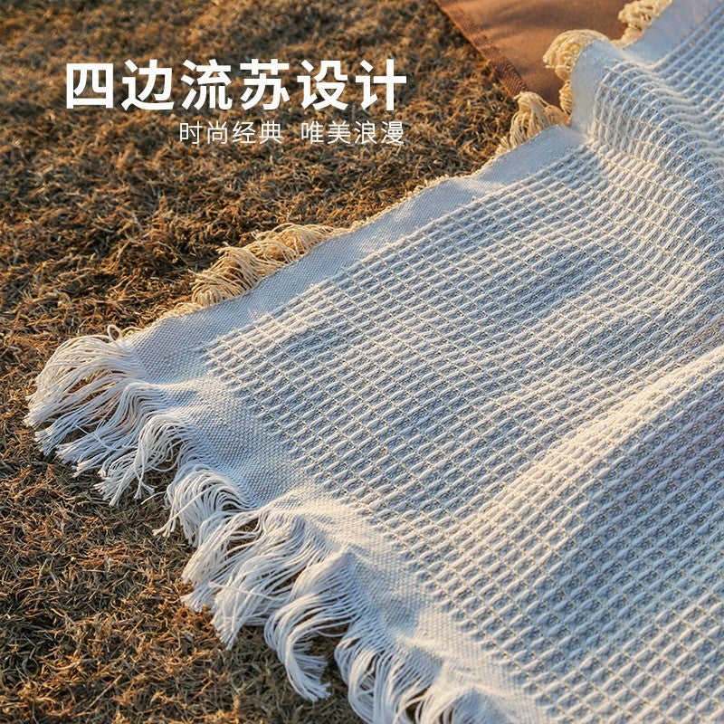 Portable Picnic Mat Thickened Outdoor Damp-Proof Mat Spring Outing Camping Picnic Cloth Lawn Mat Blanket Ins Style - Image 3