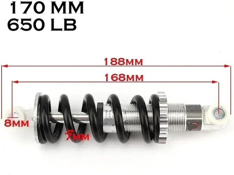 170 ملم 650 رطل ممتص صدمات خلفي لدراجة الجبل، دراجة كهربائية قابلة للطي، إكسسوارات الدراجات - Image 3