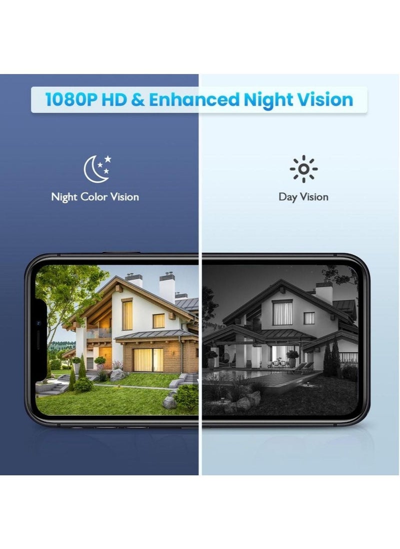Generic - (With 64GB SD Card) ﻿4G LTE SIM Card IP Security Camera QHD CCTV Camera Outdoor 1440p Night Vision , Solar Dome PTZ Color IR Night Vision Dual Sensor Motion Detection Tilt Surveillance Camera System With Solar Panel - Image 1